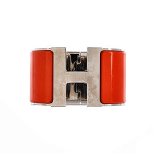 Hermes Extra Wide Clic H Bracelet Enamel
